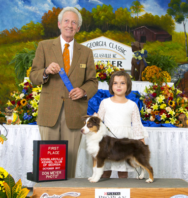 Kash wins First Place at the Douglasville Kennel Club